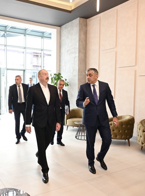 İlham Əliyev “Xankəndi” Biznes Mərkəzinin açılışını etdi -FOTOLAR