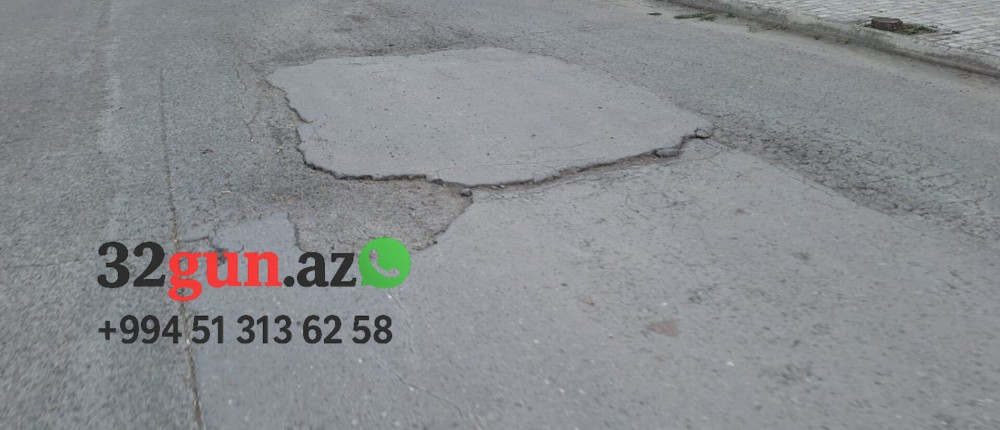 Ağstafanın Nəriman Nərimanov küçəsində yol biabırçı vəziyyətdədir/ FOTO