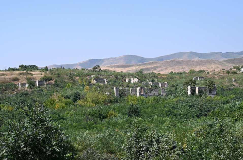 Liderlər Füzuli şəhərinin dağıdılmış yerlərinə baxıblar - FOTOLAR
