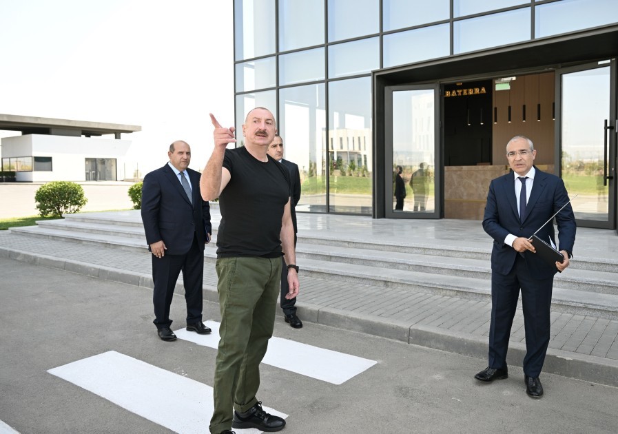 Prezident Ağdamda tütün məmulatlarının istehsalı müəssisəsinin açılışında -FOTOLAR