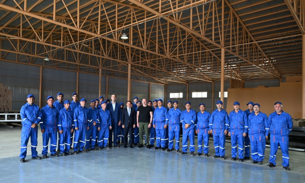 Xocalı kərpic zavodunun açılışı olub -FOTOLAR