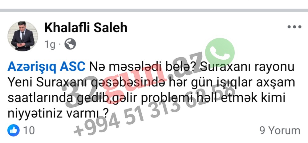 Suraxanıda hər axşam işıq problemi /Sakinlər Vüqar Əhmədovun sədri olduğu “Azərişıq” ASC-yə səslənir