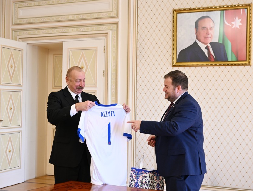 Prezident Stiven Doutini qəbul edib - FOTOLAR