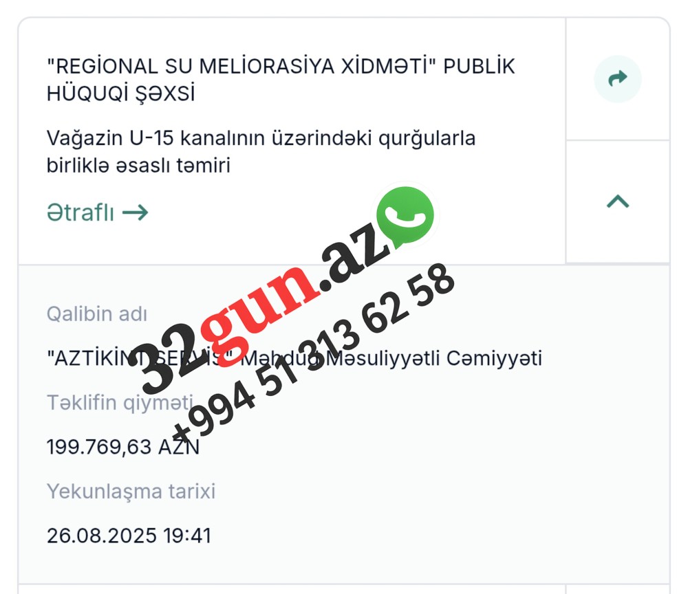 Vergi borcu olan şirkət Zakir Quliyevin rəis olduğu qurumdan daha 3 tender uddu- FOTOFAKT