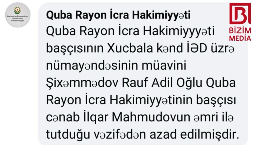 İcra başçısı məmuru işdən azad etdi - Sakinləri təhqir etdiyi üçün(FOTOLAR)