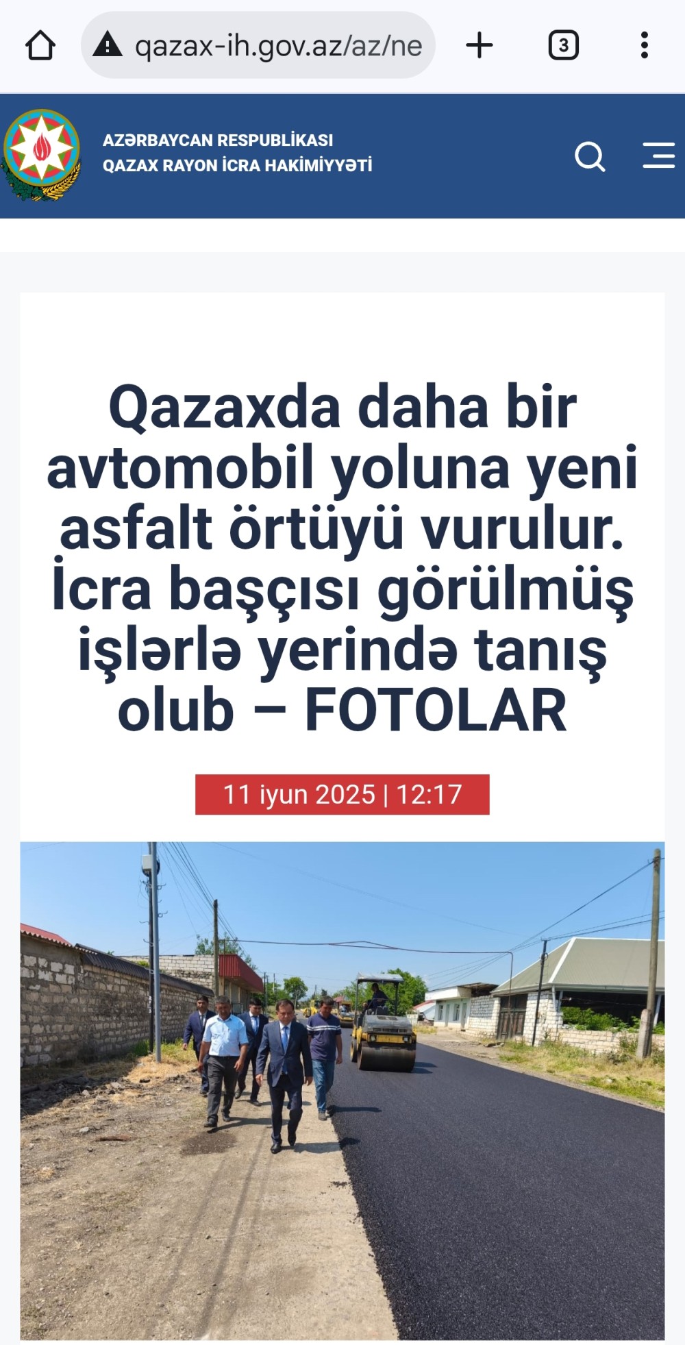 Rəcəb Babaşovun gedən təmir işləri ilə yaxından tanış olduğu Qazaxdakı bu yolgörün nə hala düşdü + VİDEO