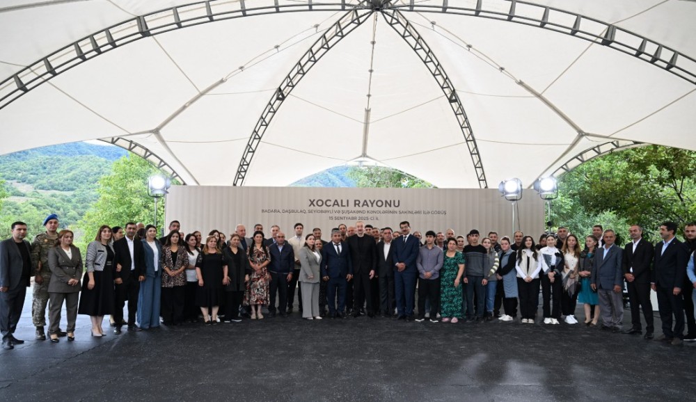 Prezident 4 kəndin sakinləri ilə görüşdü +FOTOLAR (YENİLƏNİB)