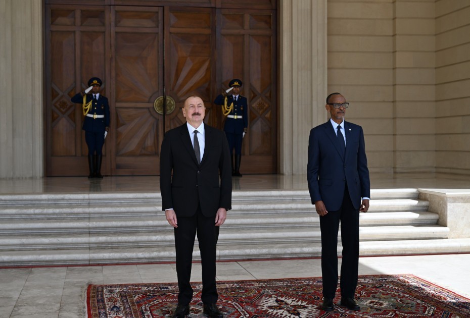 Ruanda Prezidentinin rəsmi qarşılanma mərasimi olub -FOTOLAR