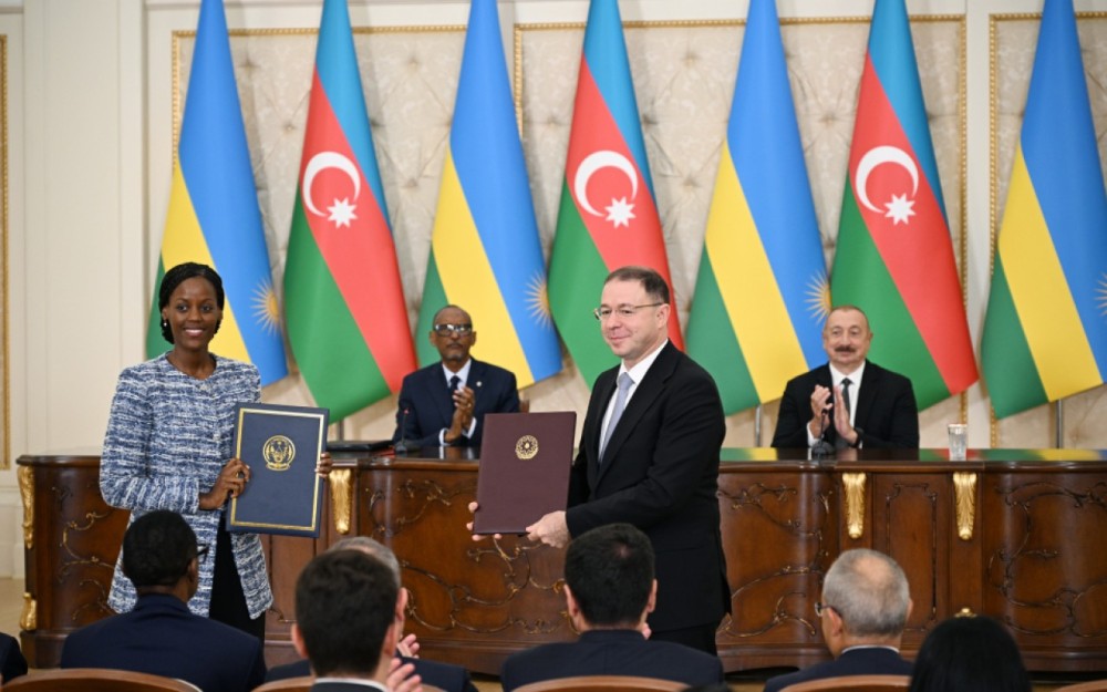 Azərbaycan və Ruanda arasında sənəd imzalanıb -FOTOLAR
