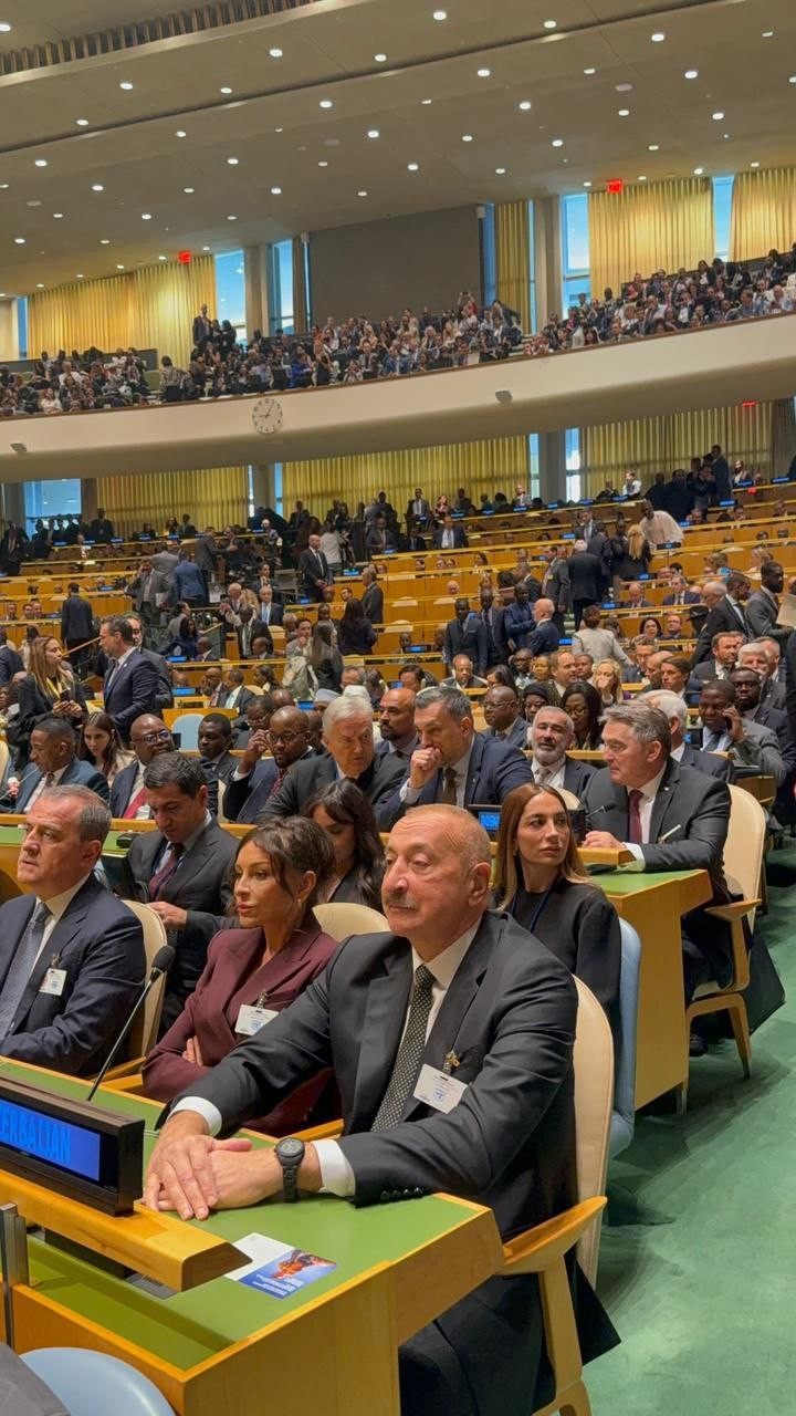 İlham Əliyev və xanımı BMT-nin mənzil qərargahına gəliblər -VİDEO (FOTOLAR)