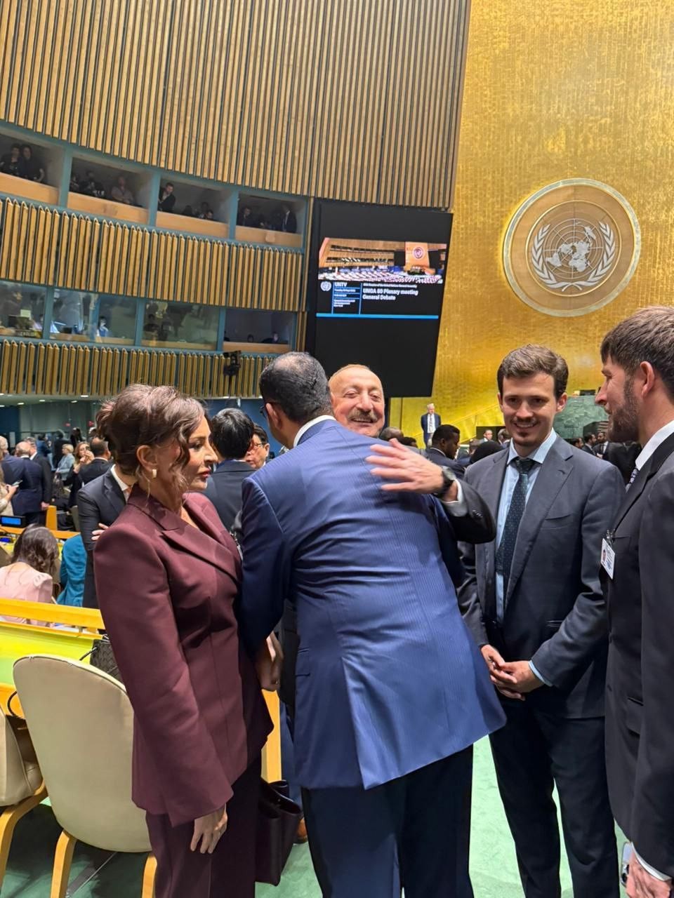 İlham Əliyev və xanımı BMT-nin mənzil qərargahına gəliblər -VİDEO (FOTOLAR)