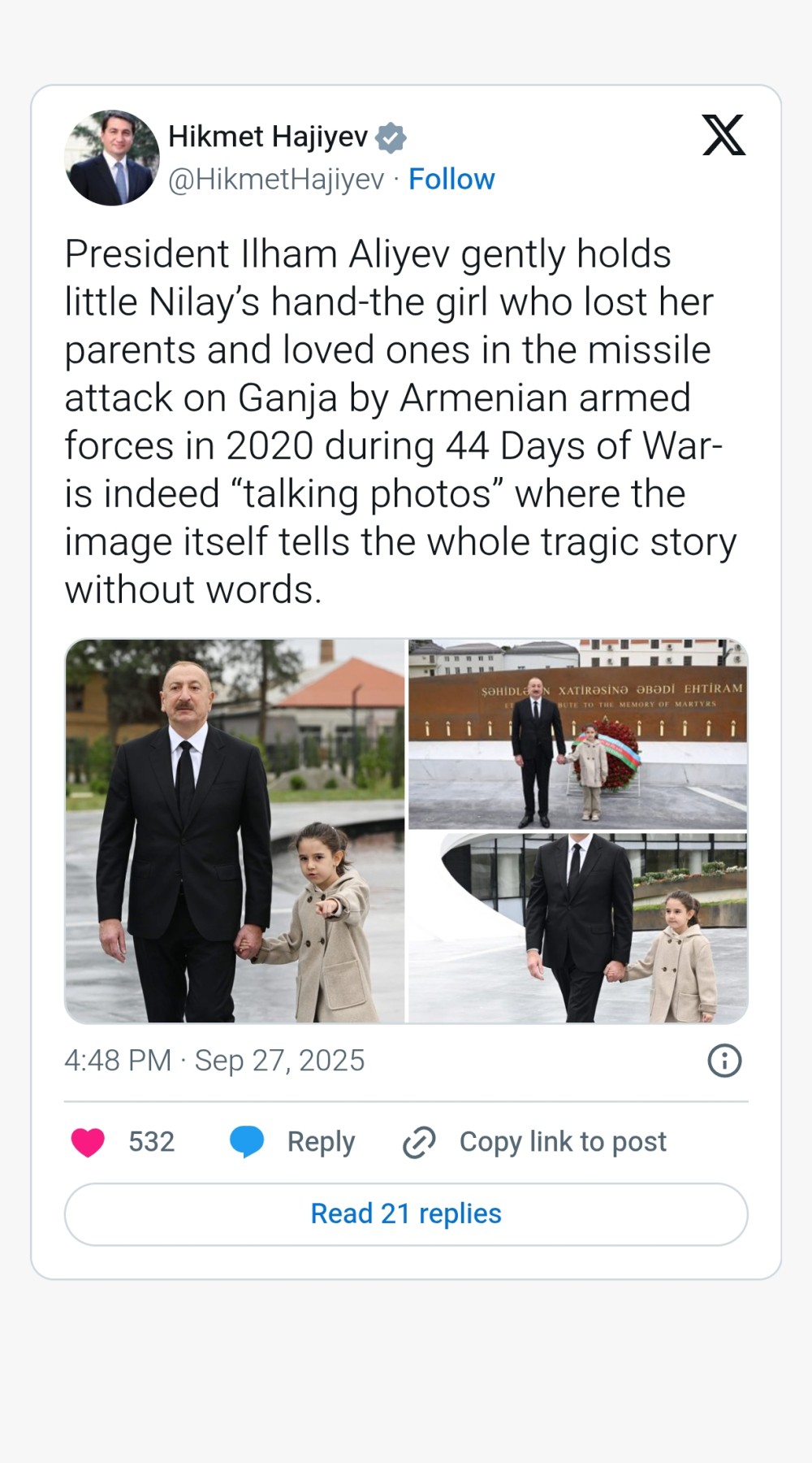 "İgid Babaların kölgəsi də dayaqdır" cümləsininCANLI TƏSVİRİ