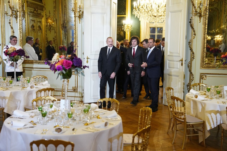 İlham Əliyev Kopenhagendə ziyafətdəiştirak edib - FOTOLAR