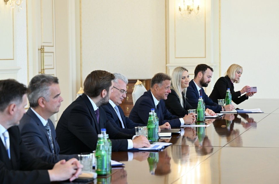 İlham Əliyev Xorvatiya parlamentinin sədrini qəbul edib -FOTOLAR