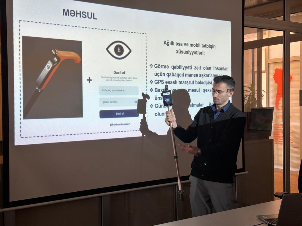 Qarabağ Universitetinin müəllimi “Smart Wand – Sizin yolunuz, Sizin istiqamətiniz!” adlı layihəsini təqdim edib