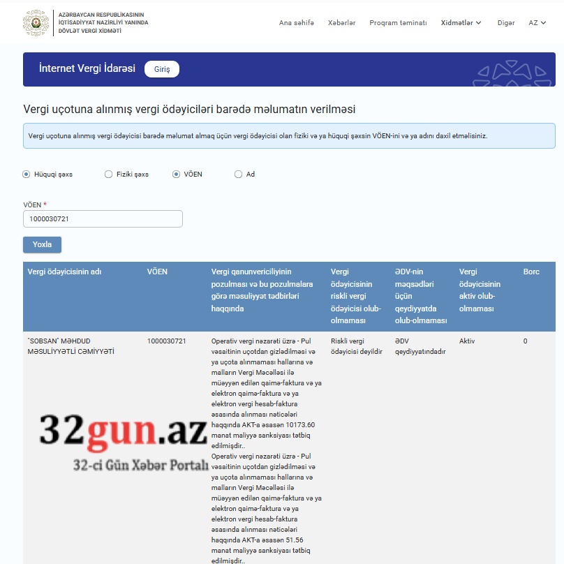 Böyük miqdarda maliyyə sanksiyasına məruz qalan şirkət"İri Şəhərlərin Birləşmiş Su Təchizatı Xidməti"nin qalibi oldu + FOTO