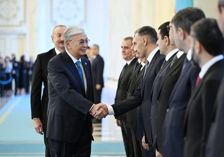 Astanada İlham Əliyevin rəsmi qarşılanma mərasimi oldu -VİDEO (YENİLƏNİB-FOTOLAR)