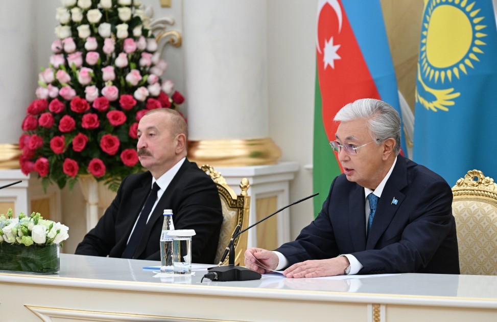 Prezidentlər mətbuata bəyanatlarla çıxış ediblər -FOTOLAR (YENİLƏNİB)