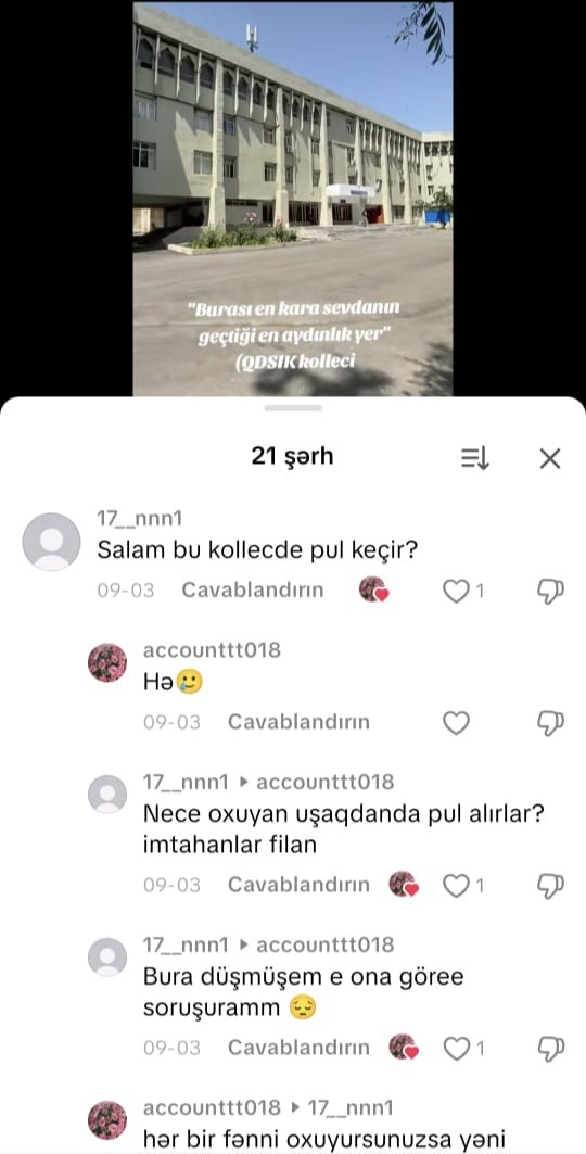 Qazax Dövlət Sosial-İqtisadi Kollecində milli dəyərlərə biganəlik və rüşvət narahatlıq doğurur+ ŞOK İDDİA (FOTO+VİDEO)