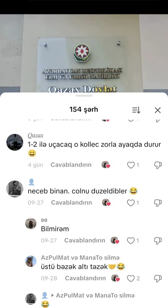 Qazax Dövlət Sosial-İqtisadi Kollecində milli dəyərlərə biganəlik və rüşvət narahatlıq doğurur+ ŞOK İDDİA (FOTO+VİDEO)