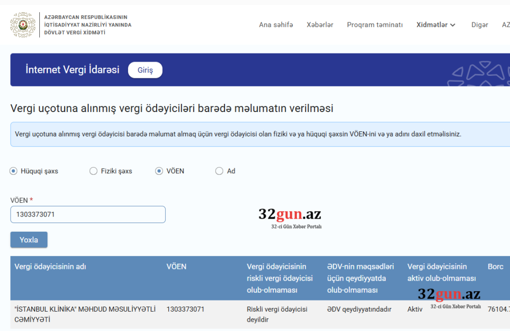 İstanbul Hospitalınvergi borcu üzə çıxdı