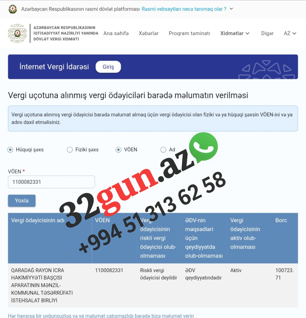 Qaradağ İcra Hakimiyyətinin tabeliyindəki idarənin vergi borcu100 min manatı ötdü