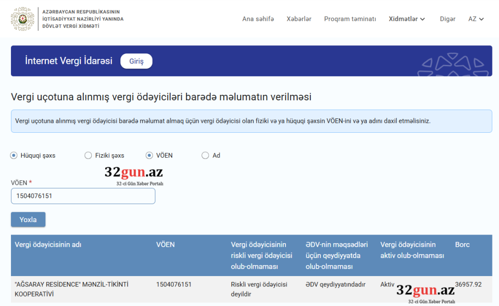 “Ağsaray Residence” MTK-nın vergi borcu üzə çıxıb- FOTO