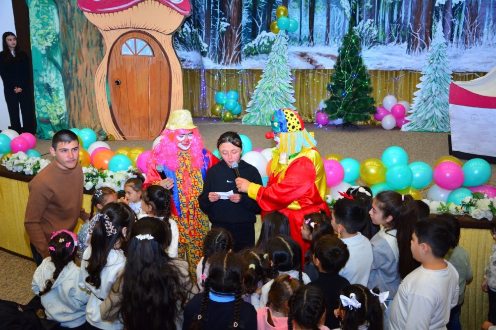 Ağstafada şəhid və qazi övladları üçün Yeni il şənlikləri təşkil olunub -FOTOLAR